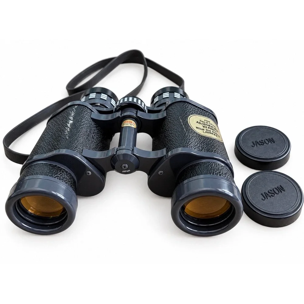 Jason Commander Model 143 Binoculars 7x35 Ultra Gold Coated Optics Japan Vintage
